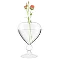 thumbnail image 2 of Jarrón de flores hidropónicas Plantilla de vidrio transparente Desktop Design Vase de flores de diseño de corazón, 2 of 7