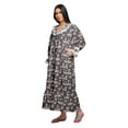 thumbnail image 2 of Moomaya Robe de Nuit Maxi à Manches Longues Imprimée Boutonnée en Coton, 2 of 5