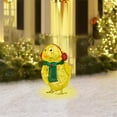 thumbnail image 2 of Escultura de jardín plana, pollito con bufanda, decoración, luces de pollito, adornos navideños para jardín, funcionalidad versátil, 2 of 8