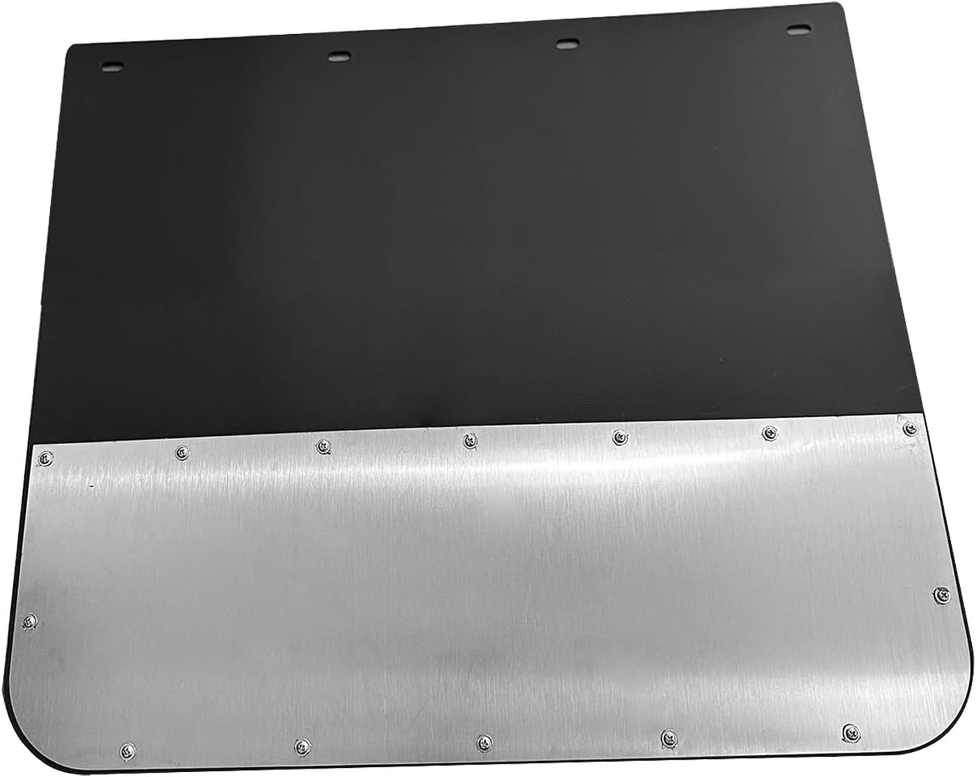 Pair Universal 24" x 24" Mud Flaps w/Stainless Steel Weight for Semi-Truck Trailer Truck, Splash Guard with Heavy Duty Mud Flap Weights Bottom (24in x 24in)