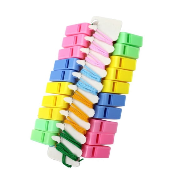 7829 24Pcs Plastic Sports Whistles Football Referee Whistle for Coaches, Referees