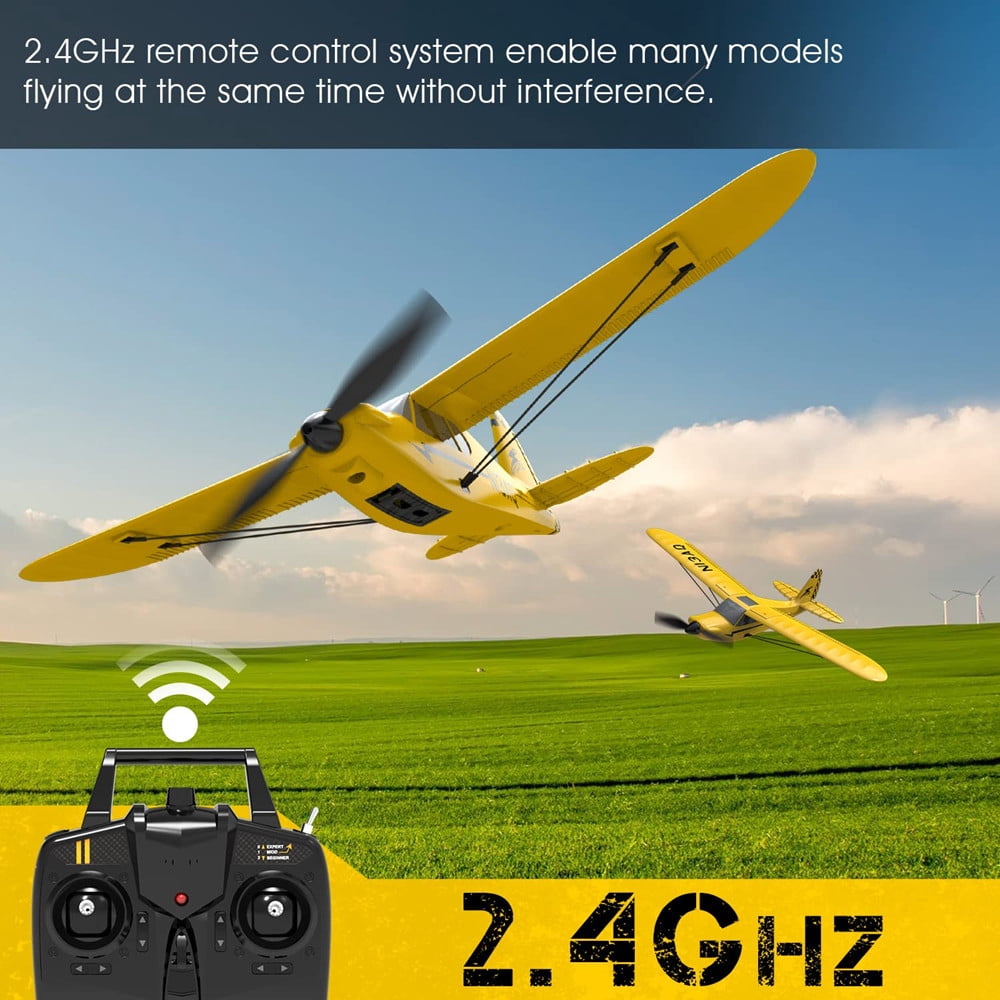 VOLANTEX RC Plane Sport Cub S2 Remote Control Aircraft 2.4G 3CH RC Airplane for Beginners (Yellow)