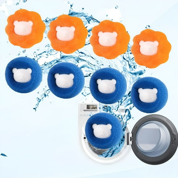 ACDANC 6-Pack Paw Pet Hair Remover for Laundry,Reusable Clothes Anti-Tangle Cling Washer Lint Catcher,Laundry Pet Hair Remover for Washer and Dryer Bedding (5 Blue   4 Orange)