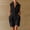Black, variant on Women's Summer Rompers Casual Sleeve Short Jumpsuits Button Down V Neck Collar Pleated Fashion Solid Color Beach Vacation Travel Outdoor Outfits with Pockets