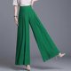 thumbnail image 3 of JWL-Women Casual Loose Chiffon Wide Leg Pants Summer High Waist Widde Leg Trousers Women Vintage Pleated Black Long Pants, 3 of 5