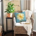 thumbnail image 4 of 1Pc/4Pcs Summer Pillow Covers Watercolor Daisy Throw Pillow Covers Hello Sunshine Summer Outdoor Decor Cushion Case Decoration for Home Couch Chair Sofa, 16x16inch/18x18inch/20x20inch, 4 of 6