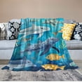 thumbnail image 2 of ONETECH  Shark Throw Blankets for Kids, Shark Gifts for Room Decor Soft Warm Lightweight Toddle Blankets Shark Pattern Blanket for Boys Girls, 2 of 6
