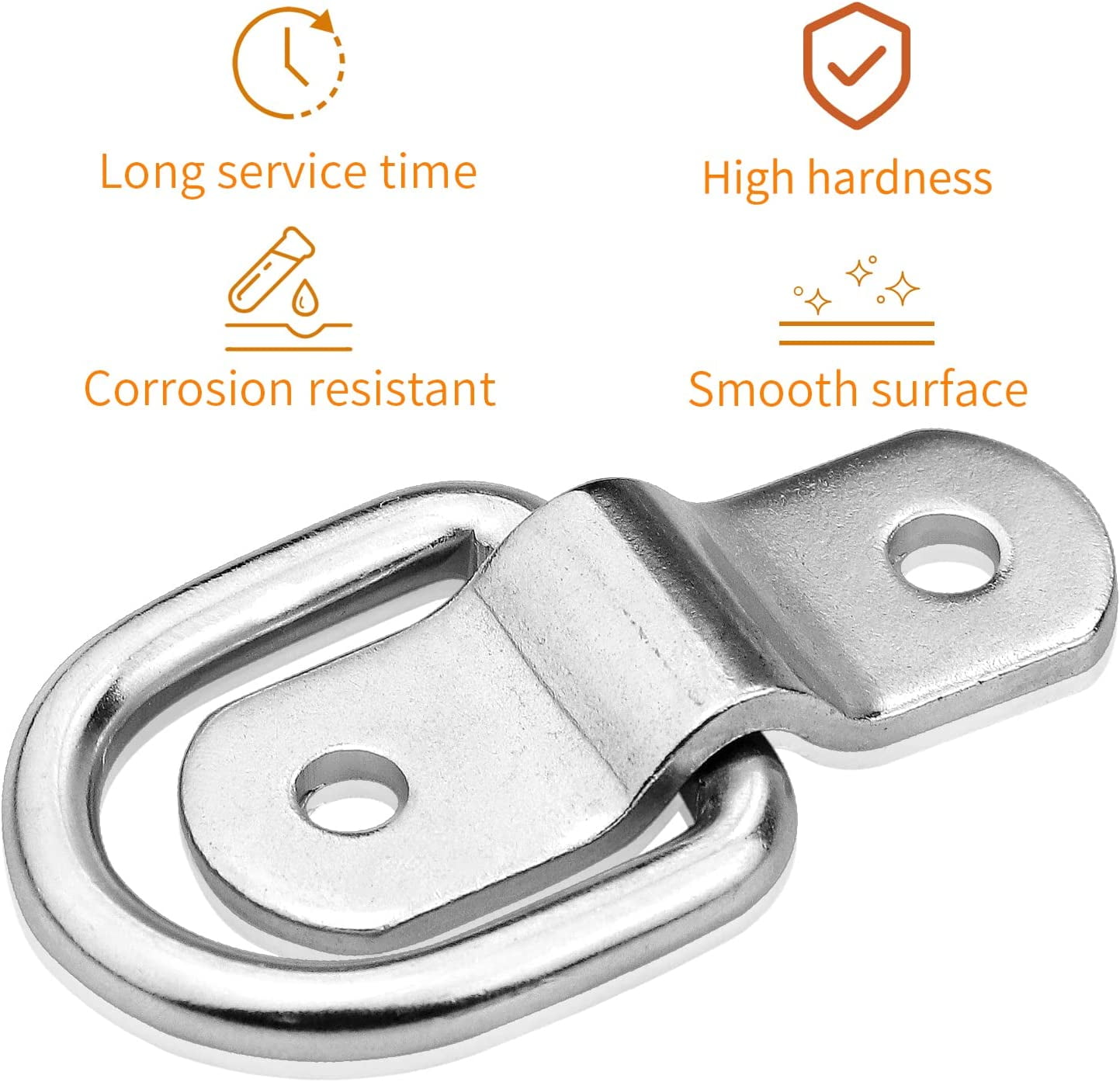 D-Ring Tie Downs Anchor1/4” Heavy Duty Surface Floor Mount Lashing Rings 2400 lbs Cargo Trailers Load-Bearing Hangers Bracket (Pack of 12)