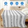 thumbnail image 4 of Black White Geometric Cooling Blanket,Lightweight Breathable Summer Throw Blanket with Double Sided Cold Effect,Modern Buffalo Plaid Abstract Art Picnic Blankets Bed Sheet for Hot Sleepers 50"x60", 4 of 8