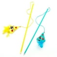 thumbnail image 2 of Cat Teaser Interactive Long: Catnip Faux Feather Mouse Pet Wand Toy Kitten Wand, 2 of 10