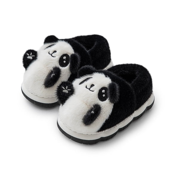 FhsagQ Slippers Kids Shoes Slippers Size 10 Toddler Baby Kids Cartoon Panda Slippers Girls Boys Memory Foam Comfy Slippers Warm Shoes Kids Shoes Slippers Size 3 Baby Black 37