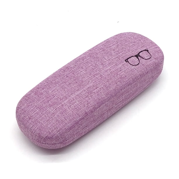 Funda protectora portátil de lona de lino para gafas de sol con tejido de microfibra liwang