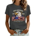 thumbnail image 3 of WJJIAO Women's 250th Anniversary Print Shirt Bald Eagle and USA Flag 250 anniversary usa flag Patriotic Tshirt, 3 of 5