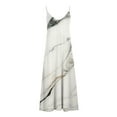 thumbnail image 4 of WREESH Womens Summer Maxi Dress Printed Sleeveless Spaghetti Strap Long Dress Deep V-Neck Dress Boho Beach Dresses White, 4 of 5