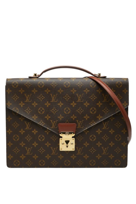 Pre-Owned Louis Vuitton Monogram Porte-Document Briefcase, Business Bag, Shoulder 2-Way,...