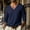 #182-Navy, variant on Handshe Men's V-Neck Pullover Sweatshirt, Solid Color Drop Shoulder Long Sleeve Shirt, Casual Athletic Top for Outdoor Sports and Daily Wear