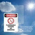 thumbnail image 5 of Flammable Vapors No Smoking OSHA Danger Vinyl Decal Label 24 Inch x 18 Inch - 10 Pack, 5 of 6