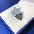 thumbnail image 4 of Silver & Stone Jewels 2.80 Ct Round Cut Cubic Zirconia Pinky Men STAR Ring 14K White Gold Plated, 4 of 4