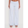 thumbnail image 3 of Women's Brushed Ribbed Knit Fold Over Flare Pants, 3 of 4