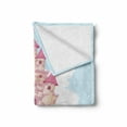 thumbnail image 2 of Fairy Tale Soft Flannel Fleece Throw Blanket, Fairy Castle on Mountain with Closed Gates Princess Theme, Cozy Plush for Indoor and Outdoor Use, 70" x 90", Baby Blue Pink and Beige, by Ambesonne, 2 of 6