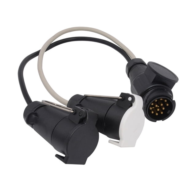 Sidaley Adaptador Universal de 13 pines a 7 pines, extensión de vehículos de remolque, enchufe de remolque, convertidor de conectores duales, Automoción decorativa y accesorios Sidaley VI017212-01