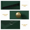 thumbnail image 5 of 3 Drawer Nightstand, Large Bedside Table with Golden Round Knobs, Modern Wood End Table, Accent Side Table Chest of Drawers for Bedroom, Living Room, Hallway, Closet, Green 1, 5 of 9