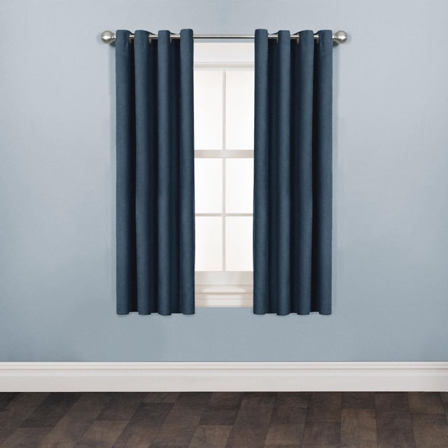 Mainstays Faux Suede Drapery Grommet Window Curtains Panel