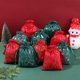 thumbnail image 3 of 3 Pcs Christmas Burlap Gift Bags with Drawstrings, Christmas Sack Small Goodie Bags Xmas Gift Wrap Sack for Xmas Party Favors Supplies, 3 of 5
