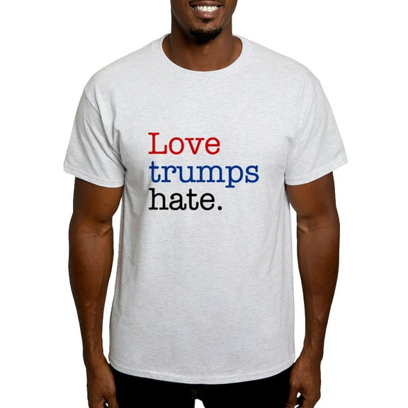 CafePress - Love Trumps Hate T Shirt - Men's Classic Graphic T-Shirt