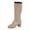 Beige, variant on Women's Mid-Calf Boots Fashion Suede Side Zipper Ankle Booties Durable - Sole for Comfortable Winter and Fall Casual Wear