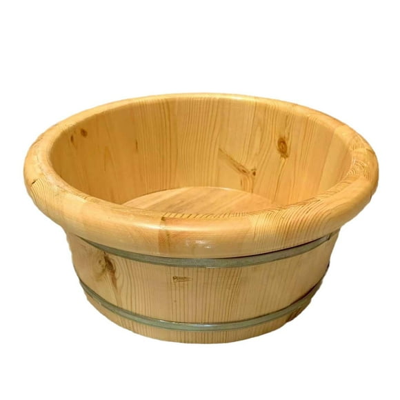 MERIGLARE Wood Foot Bath Foot Washing Barrel, Multipurpose Pedicure Tub, SPA Foot Soak Tub