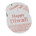 thumbnail image 1 of Inkdotpot Real Rose Gold Foil Happy Diwali Tags Favor Hang Paper Tags 50 Pieces, 1 of 7