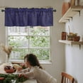 thumbnail image 6 of Curtain Valances for Windows, Halloween A Group of Bat Blue Rod Pocket Valance Window Treatments Short Curtains for Kitchen Bathroom Living Room 54 x 18 Inches, 1 Panel, 6 of 6