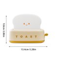 thumbnail image 3 of Toaster Night Light, Cute LED Bedside Lamp with Sleep Timer and Adjustable Brightness, Portable Rechargeable Desk Lamp for Bedroom, Living Room, Childs, Girls and Gift Decor, 3 of 6
