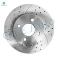 thumbnail image 2 of Rear 256.05mm Drilled Slotted Brake Disc Rotors For 2008 2009 Pontiac G5 SE Base, 2 of 7