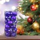thumbnail image 1 of Set of 24 Plastic Glitter Christmas Baubles 6cm Hanging Tree Ornaments for Holiday Home Party Decor, 1 of 7