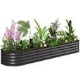 thumbnail image 1 of Outsunny Jardinière Surélevée Galvanisée, 7,9 x 2 x 1 Pi, Noir, 1 of 10