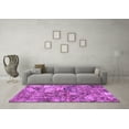 thumbnail image 3 of Ahgly Company Indoor Round Abstract Purple Modern Area Rugs, 6' Round, 3 of 4