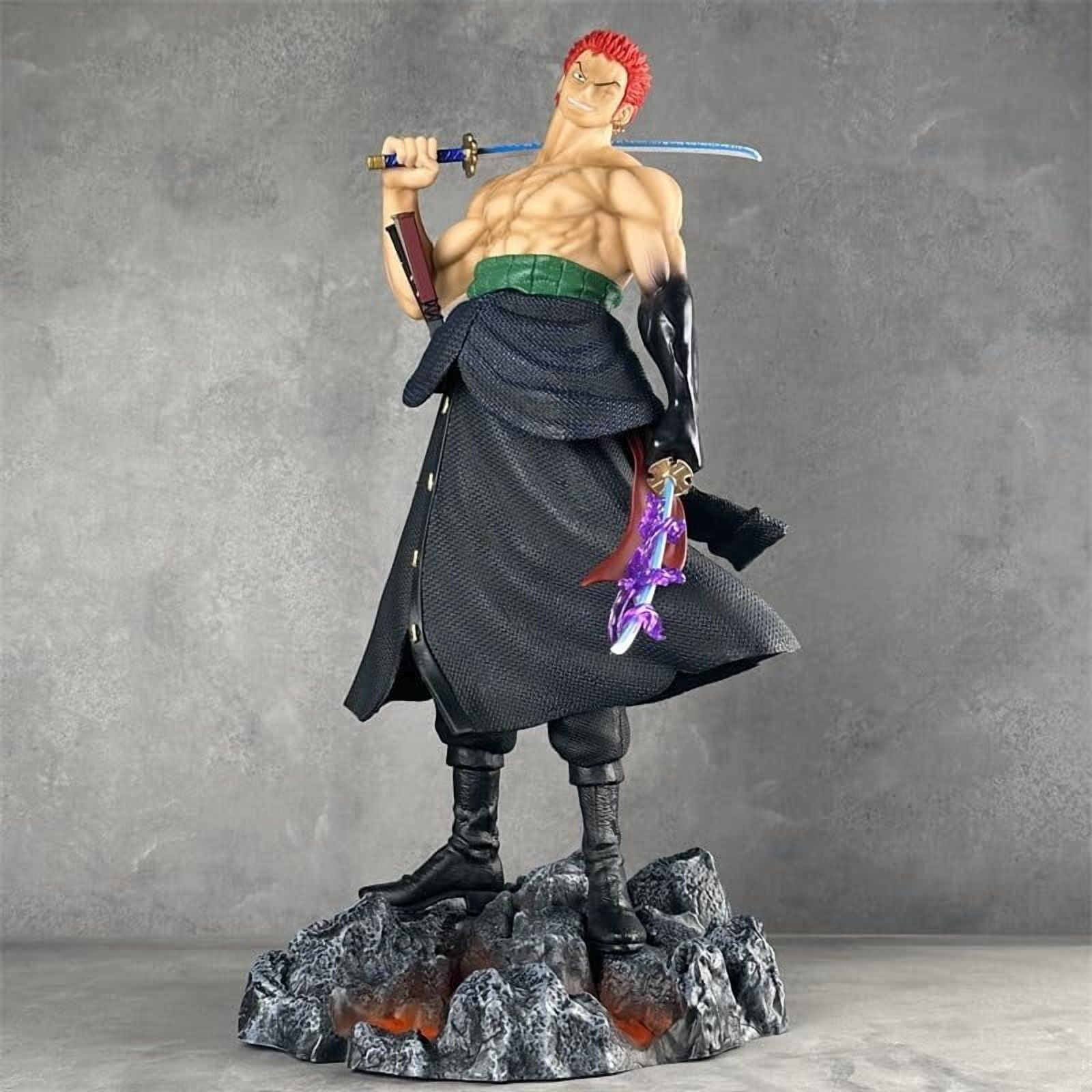 Zoro Figure Carrying A Knife Roronoa Zoro Replacement Head Action Figures 50cm/19.7inch Handmade PVC Anime Model Statue Collectible Craft Gift