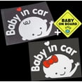 thumbnail image 2 of 2Packs - Baby in Car Sticker Decal Baby on Board Sign for Car Safety Sign Cute Baby in Car Waving Sticker (Boy+Girl), 2 of 8