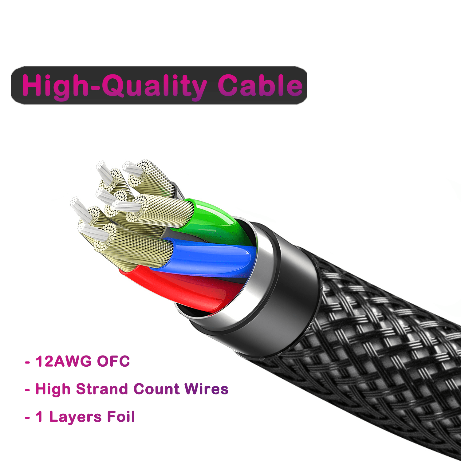 1 Pack 6.56FT XLR to Banana Speaker Cable, XLR3 Male to 2 Male Banana Plugs XLR Cable, OFC 12AWG wire, Heavy Duty Nylon Braided Cover, for XLR to Speaker Power Amplifier(Black/2M)