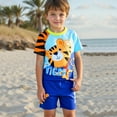 thumbnail image 2 of Xmyrz Kids Swimsuits Boy One-Piece Swimming Swimwear Softable Bathing Suits Trendy Tiger Print Casual Tankinis Cute Bikinis Short Sleeve, 2 of 7