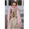 thumbnail image 5 of Bufanda de cachemira de lujo de colores sólidos brillantes para mujer, chal de invierno y pañuelo, pashmina con borlas, fular femenino, manta gruesa, 5 of 5