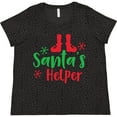 thumbnail image 3 of Inktastic Santa's Helper, Elf Shoes, Snowflakes, Christmas Women's Plus Size T-Shirt, 3 of 5