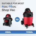 thumbnail image 4 of Shop-Vac Filtro de cartucho de alto rendimiento 90350/90304/90344 Se adapta a la mayoría de aspiradoras en seco/húmedo Shop-Vac de 4 a 16 galones Papel de filtración de nanofibras de alta eficiencia r, 4 of 7
