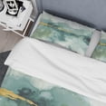 thumbnail image 4 of Designart 'Blue Watercolor Impression with Gold' Glam Duvet Cover Set, 4 of 4