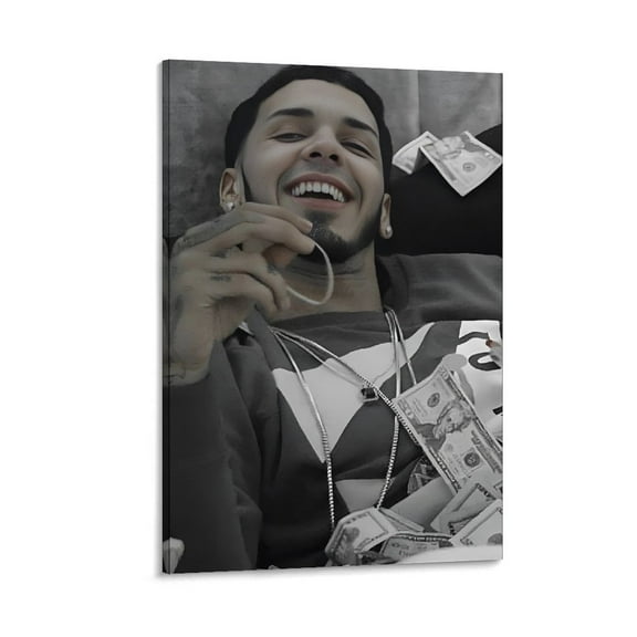 Poster Anuel AA RAPPER Art Canvas Wall Art Prints Poster Gifts Photo Picture Painting Posters Room Decor Home Decorative 24x36inch(60x90cm)