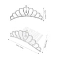 thumbnail image 2 of KAKOWELY Corona con peine para el cabello, corona de diamantes de imitación, corona de boda, corona de fiesta, corona decorativa para niña pequeña., 2 of 5