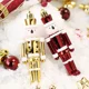 thumbnail image 5 of Juego de adornos de esferas de Navidad, esplendor de Navidad ,colgantes decorativos inastillables para decoración de árbol de Navidad(Vino tinto y dorado)(), 5 of 5