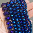 thumbnail image 3 of Cuentas de cristal de vidrio negro facetado, cuentas espaciadoras sueltas para hacer joyas, pulseras, collares, hebras de 4/6/8/10/12/14 mm, 3 of 5